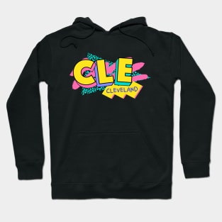 Retro 90s Cleveland CLE / Rad Memphis Style / 90s Vibes Hoodie